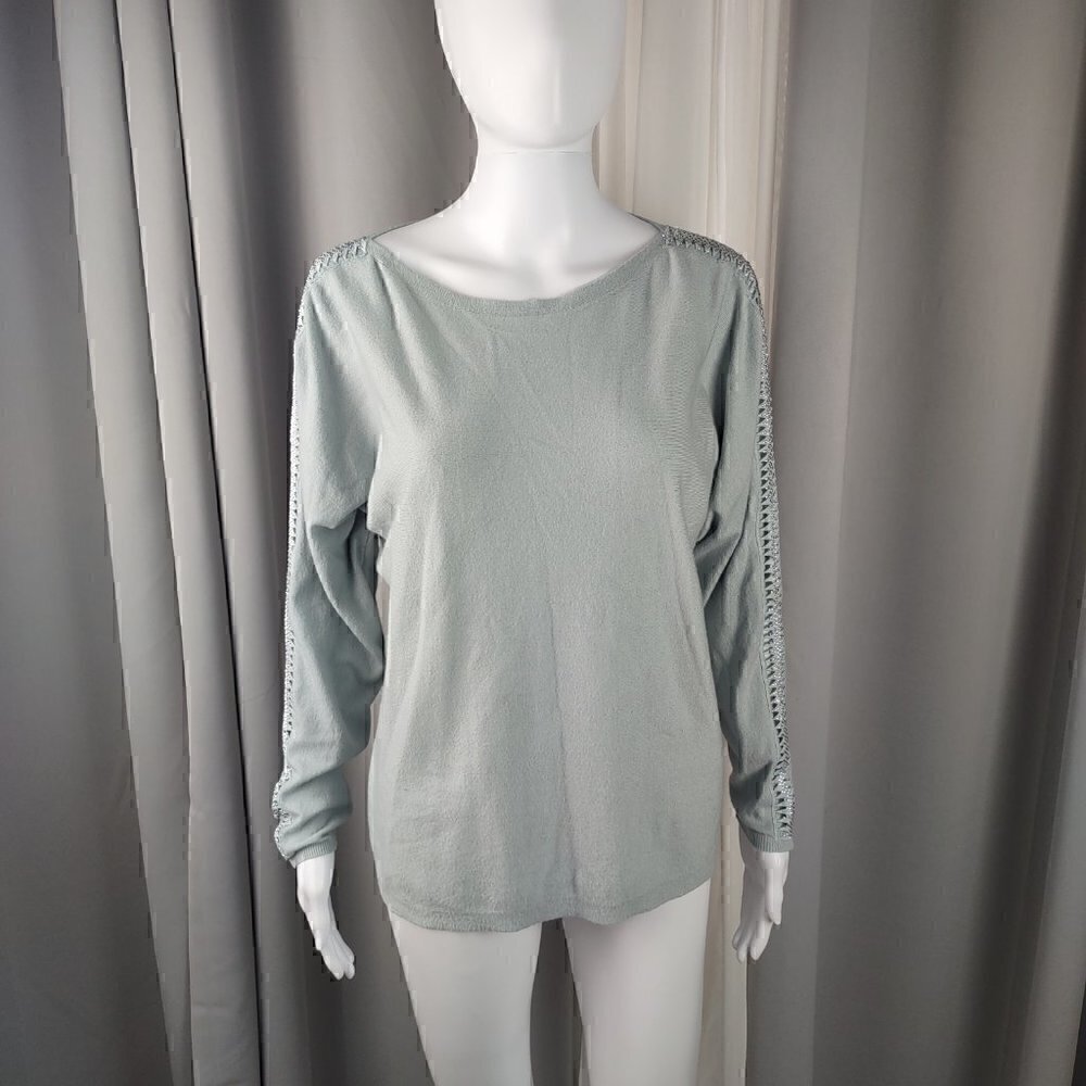 Vila Milano Teal Green Pullover Top. Size Medium